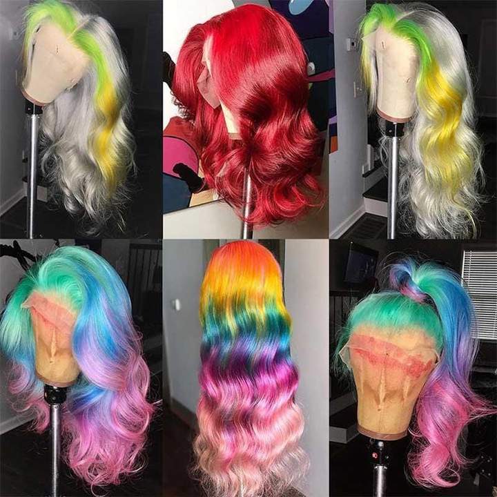 Lanfy Hair 13X4 Honey Blonde 613 Color Human Hair Wigs Silky Body Wave Lace Frontal Wigs Pre-plucked Babyhair