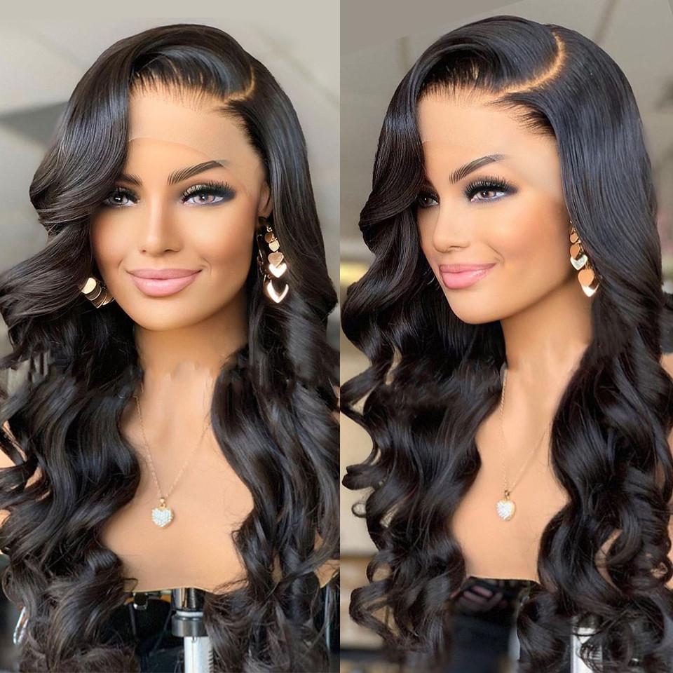 Body Wave 13x6 Lace Front Wig Human Hair Pre Plucked 16"-30" Transparent Lace Long Wigs for Women