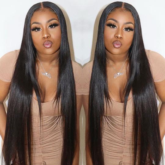 360 Lace Frontal Wig Silky Bone Straight 16"-30" Transparent Lace Front Wigs Human Hair