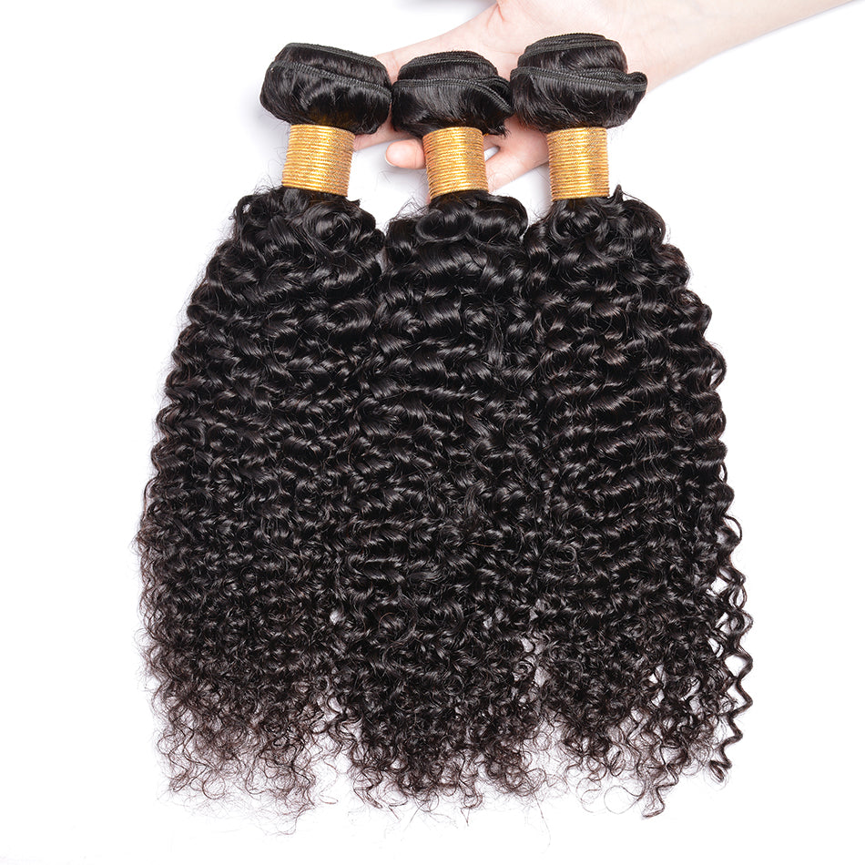 Lanfy Hair 3 Bundles Brazilian 10A Curly Hair Bundles On Sale 100% Human Hair