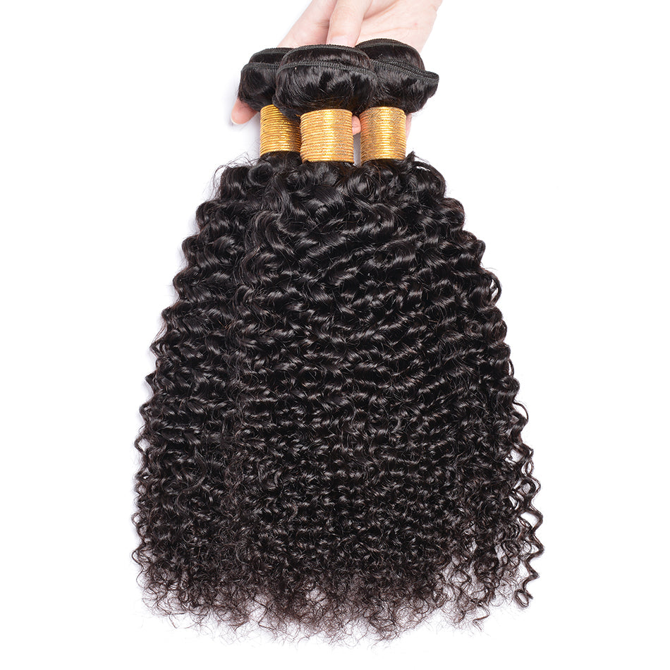 Lanfy Hair 3 Bundles Brazilian 10A Curly Hair Bundles On Sale 100% Human Hair