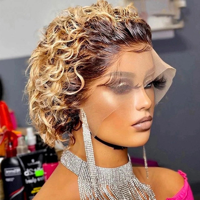 Sassy Curly Short Pixie Wigs 7 Different Color Can Choose Flash Sale