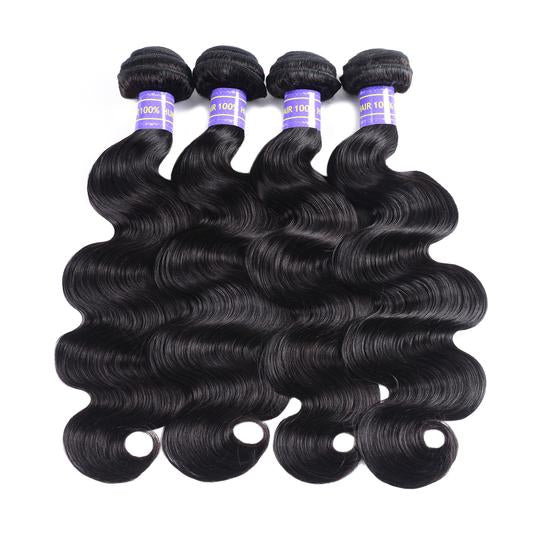 Lanfy Hair Brazilian Body Wave 4 Bundles New Remy 100% Human Hair Weaves