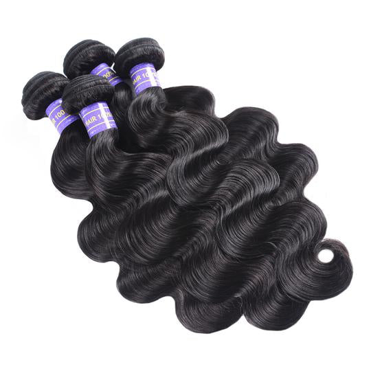 Lanfy Hair Brazilian Body Wave 4 Bundles New Remy 100% Human Hair Weaves