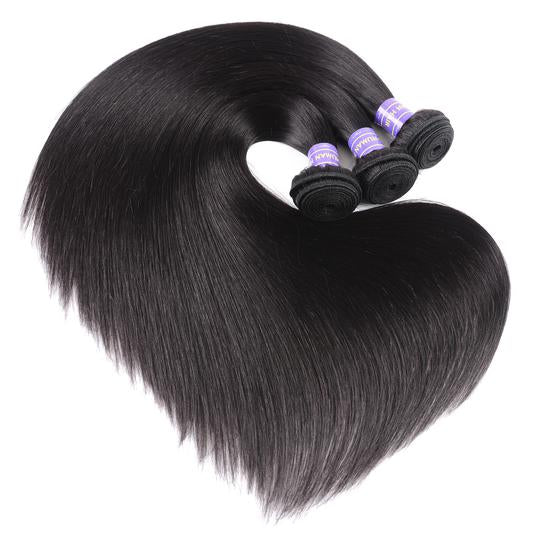 Lanfy Hair Brazilian Straight Hair 4 Bundles New Remy Human Hair Weave