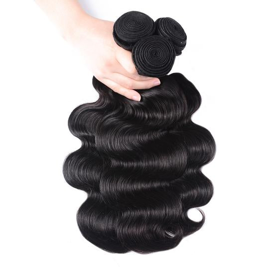 Lanfy Hair Remy Human Hair 10A Brazilian Body Wave Hair 3 Bundles 100% Unprocessed Human Hair Weave for Black