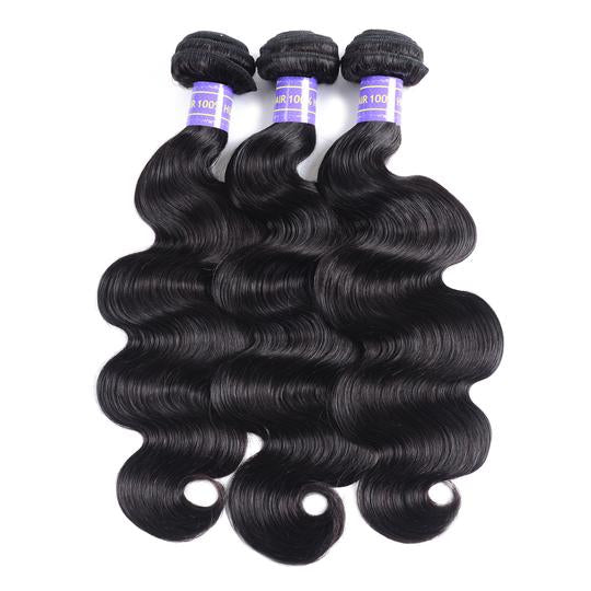 Lanfy Hair Remy Human Hair 10A Brazilian Body Wave Hair 3 Bundles 100% Unprocessed Human Hair Weave for Black