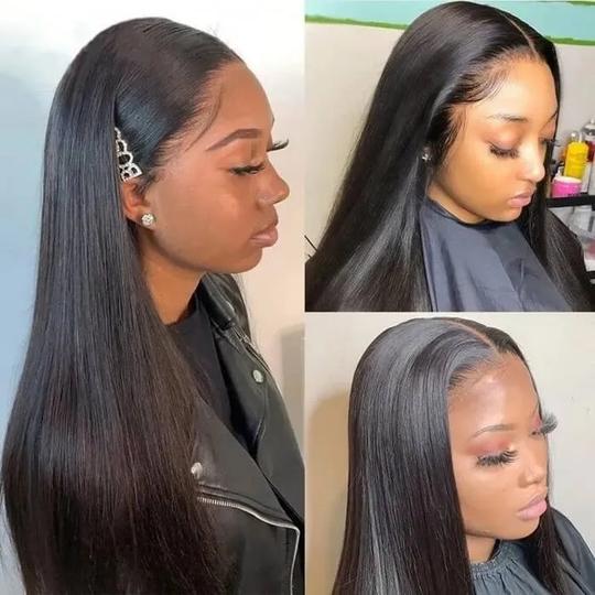 Lanfy Hair Silky Straight 5x5 HD Lace Closure Wig Pre Plucked 10" to 34 Inches Virgin Human Hair Wigs