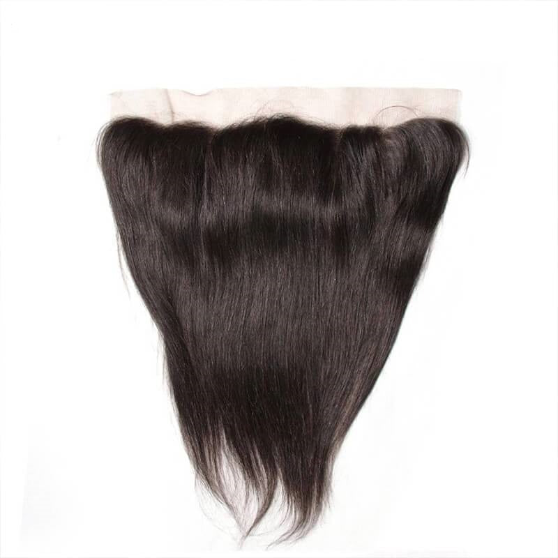 Lanfy Hair Brazilian Straight Hair 3 Bundles with 13*4 Ear to Ear Lace Frontal Closure Deals