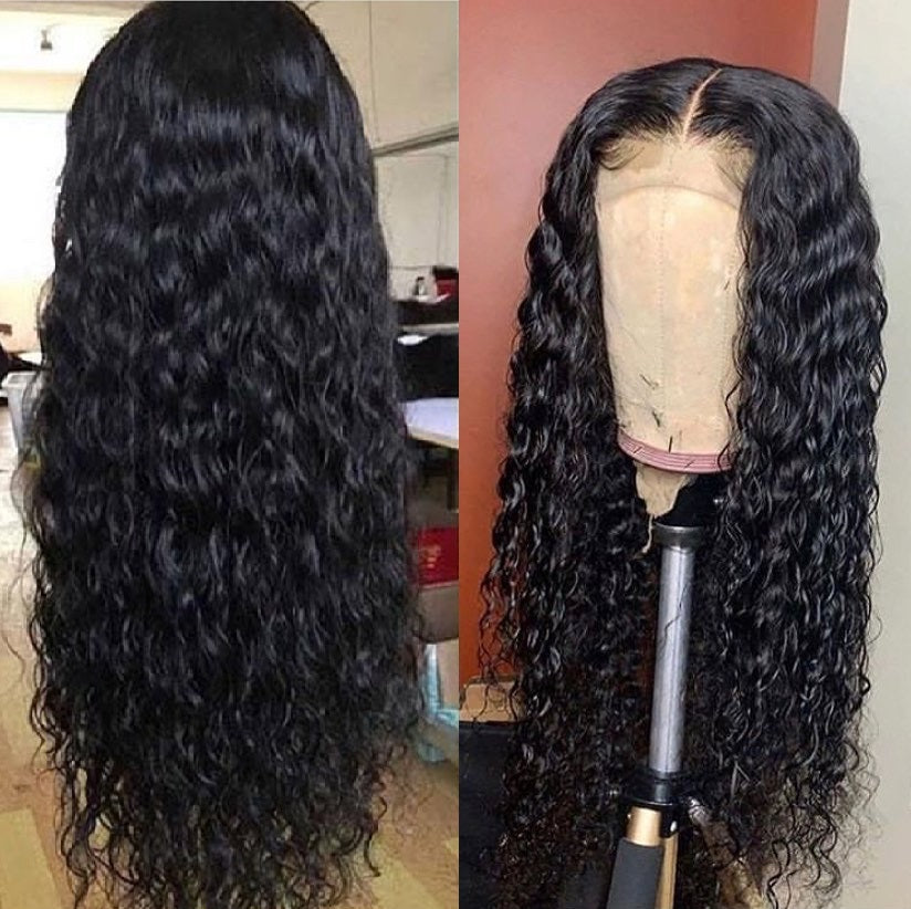 Lanfy Hair Water Wave Lace Closure Wig Human Hair Wig Preplucked For Black Women